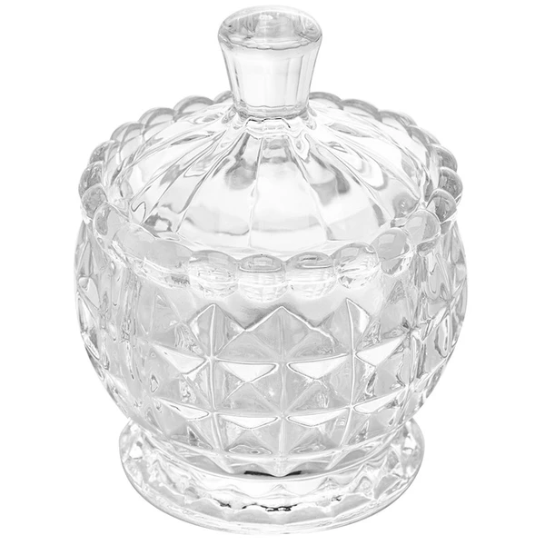 Potiche de cristal texturizado Lyor 8,5x11