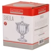 Potiche de vidro texturizado com pé Sheila 9,5x9,5x15