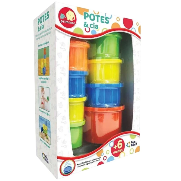 Potinhos divertidos para empilhar Potes &amp; Cia