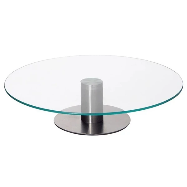 Prato giratório bailarina de vidro para bolo e mesa de frios 30 cm