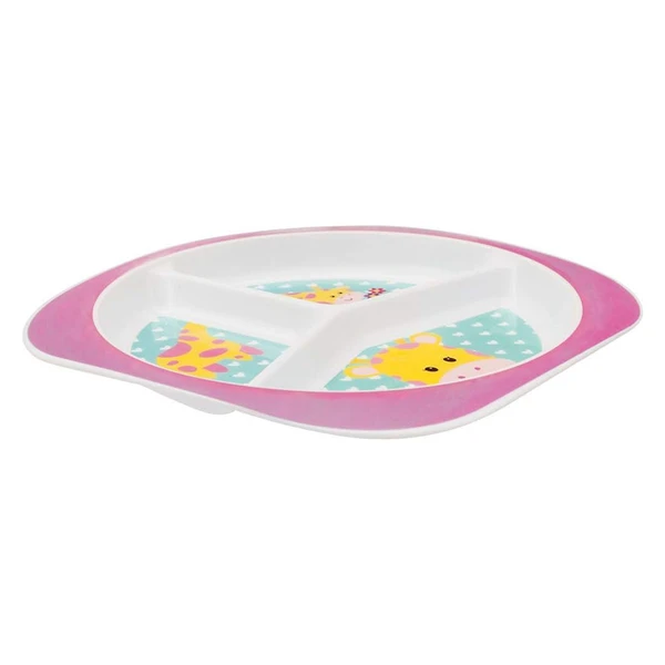 Prato infantil com divisórias Animal Fun Girafa Buba