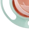 Prato mágico giratório para bebês com giro 360º - verde com rosa