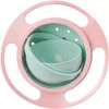 Prato mágico giratório para bebês com giro 360º - verde com rosa