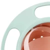 Prato mágico giratório para bebês com giro 360º - verde com rosa