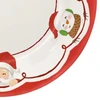 Prato natalino raso em melamina com estampa Personagens de Natal 27,5 cm
