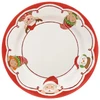 Prato natalino raso em melamina com estampa Personagens de Natal 27,5 cm