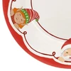 Prato natalino raso em melamina com estampa Personagens de Natal 27,5 cm