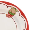 Prato natalino raso em melamina com estampa Personagens de Natal 27,5 cm