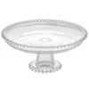 Prato para bolo com pé de cristal Pearl Wolff 20x9