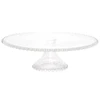 Prato para bolo com pé de cristal Pearl Wolff 31x11