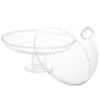 Prato para bolo com pé e tampa de cristal Pearl Wolff 20x18