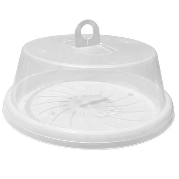 Prato para bolo com tampa de plástico 30x11