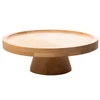 Prato para bolo de bambu com pé Lyor 18x6