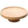 Prato para bolo de bambu com pé Lyor 18x6