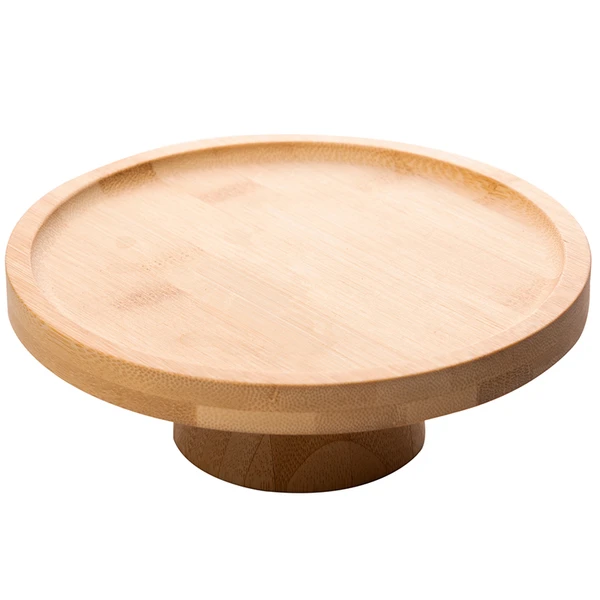 Prato para bolo de bambu com pé Lyor 20x7