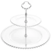 Prato para doces de cristal Pearl 2 andares Wolff