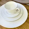 Prato para sobremesa em cerâmica Split White Alleanza 21 cm