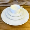 Prato para sobremesa em cerâmica Split White Alleanza 21 cm