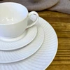 Prato raso em cerâmica Split White Alleanza 29 cm
