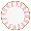 Prato raso em cerâmica Stripe Rosa Alleanza 29 cm