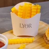 Prendedor para embalagem aberta em formato de batata frita French Fries Lyor 6 unidades