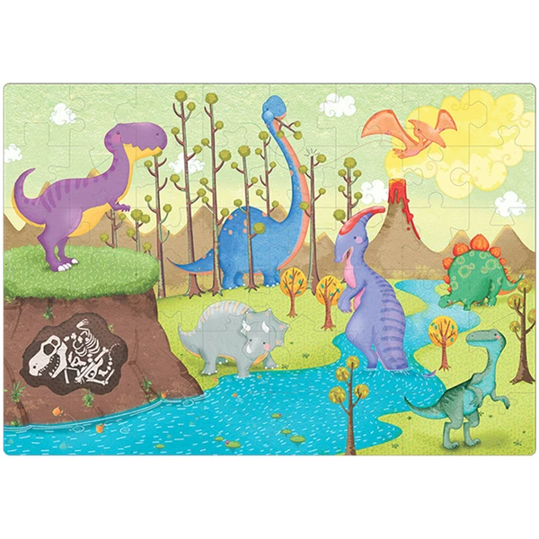 Quebra-cabeça grandão Dinos Toyster 48 peças
