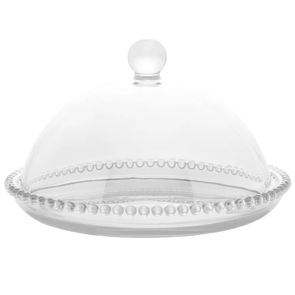 Queijeira de cristal com tampa Pearl Wolff 20x12