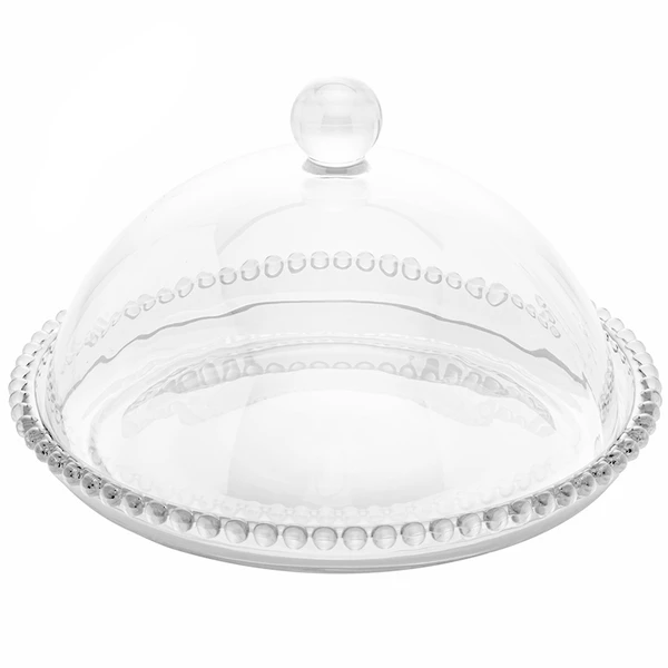 Queijeira de cristal com tampa Pearl Wolff 20x12