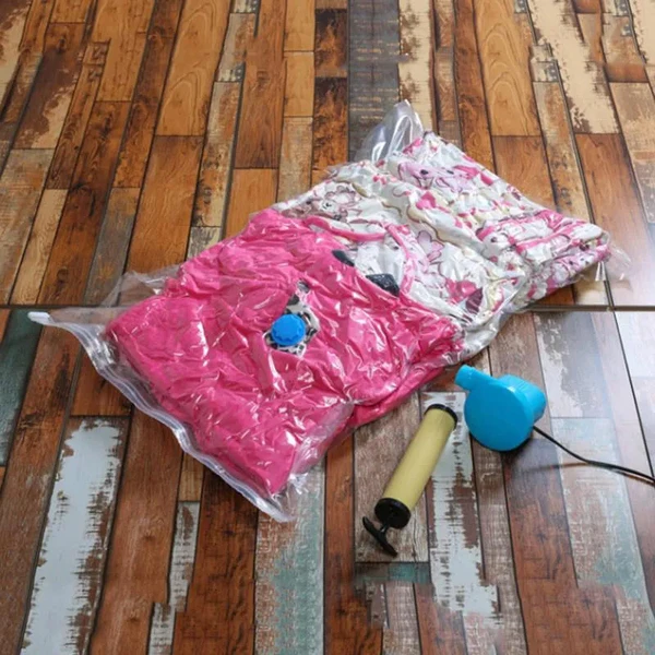 Saco organizador à vácuo com válvula para bomba de sucção 60x80