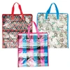 Sacola de compras estampada reutilizável com alta capacidade 44,5x49,5x19,5