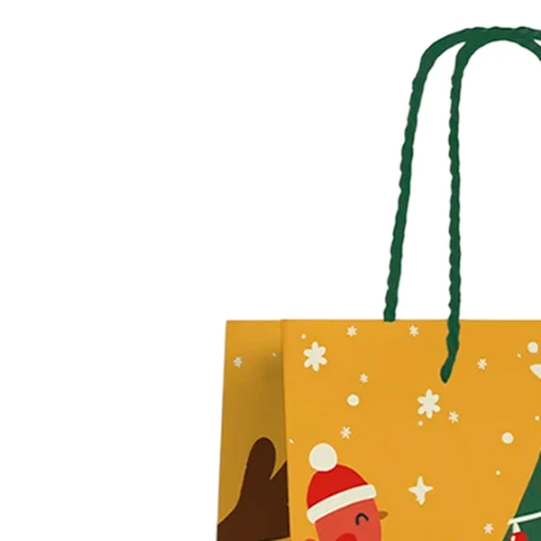 Sacola natalina para presentes Bichinhos de Natal 23x18x10
