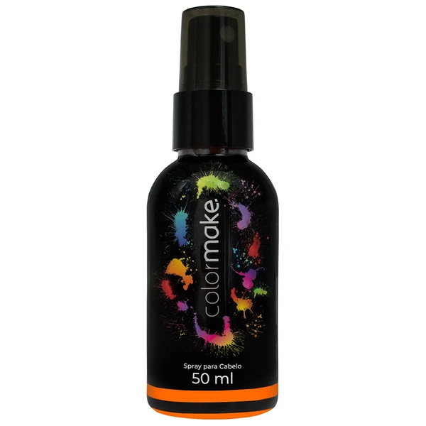 Spray para cabelo laranja neon Colormake 50 ml