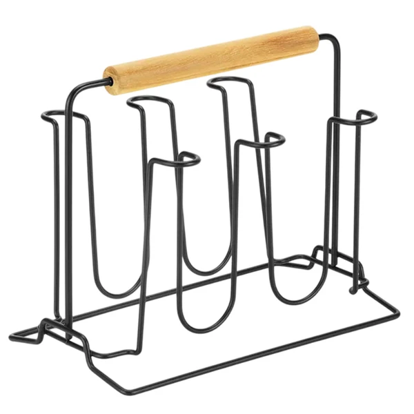 Suporte para copos Black Eco Arthi 24,2x16,2x20,2