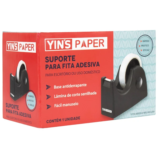 Suporte preto para fita adesiva