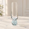 Taça de vidro para champanhe com base de esfera Bubble azul 300 ml