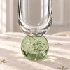 Taça de vidro para champanhe com base de esfera Bubble verde 300 ml