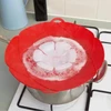 Tampa de silicone multiuso antitransbordamento, antissalpicos e para cozimento à vapor 26 cm
