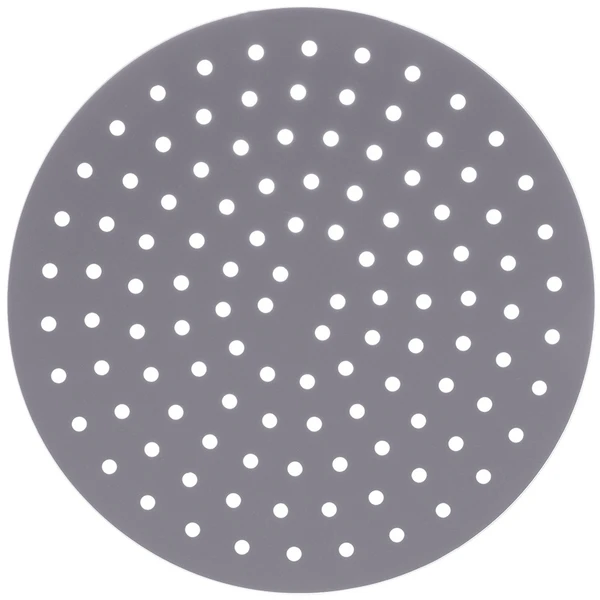 Tapete de silicone para fritadeira Air Fryer e fogão de indução redondo cinza Lyor 18,5 cm