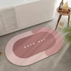Tapete oval absorvente e antiderrapante para banheiro 38x58