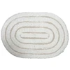Tapete oval de algodão fofinho 40x60