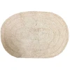 Tapete oval de algodão fofinho 40x60