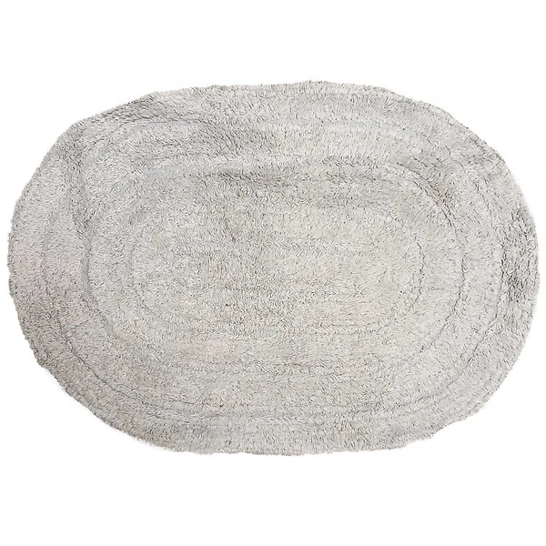 Tapete oval de algodão fofinho 40x60