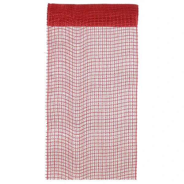 Tela decorativa natalina Mesh vermelho 25 cm x 5 metros