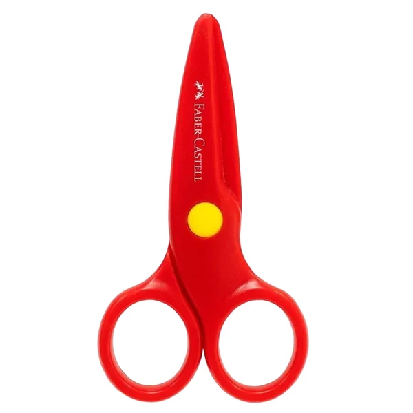 Tesoura de plástico que não corta cabelo Supersegura Faber-Castell
