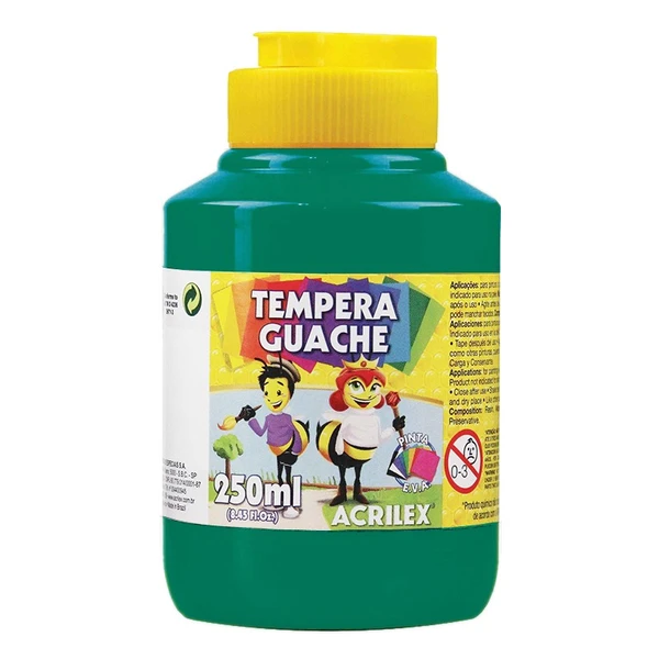 Tinta guache Acrilex 250 ml - verde bandeira