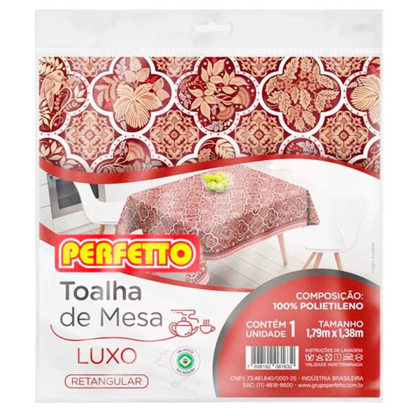 Toalha de mesa retangular impermeável Perfetto 197x138