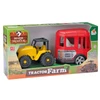 Trator com reboque para transporte de cavalos Farm Horse Trailer