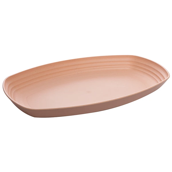 Travessa oval de bambu ecológico Lines Lyor 29,5x18,5x3