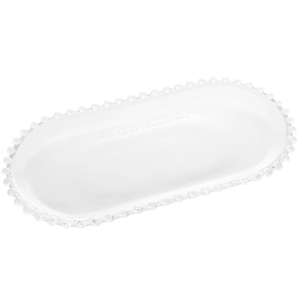 Travessa oval de cristal Pearl Wolff 30x15x2