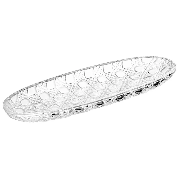Travessa oval de cristal Vichy Lyor 40,2x13,5x3,3